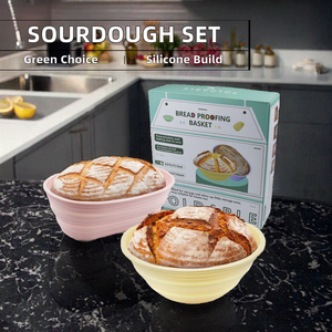 Ensemble de paniers de levage en silicone – Essentiels pour la pâtisserie et la boulangerie au levain - Product Image 2
