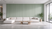 Panneaux muraux WPC modernes de haute qualité, imperméables, demi-ronds, ondulés, pour la décoration intérieure, la maison, l'hôtel, la villa, le hall, la chambre à coucher, le salon