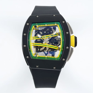 Reloj deportivo de diseño de lujo de alta gama RM 61-01 con esfera esqueletizada y correa de caucho. - Product Image 1
