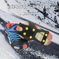 Crampons anti-glace pour la randonnée hivernale, le camping et la neige, avec pointes, en caoutchouc et métal, imperméables IPX-5, pour utilisation en montagne