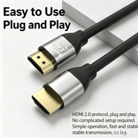 Cable de TV de Alta Definición 4K DENIXI Versión 2.0 - Cable de Conexión para Monitor de Computadora con Revestimiento de PVC, Plug-and-Play, 60Hz