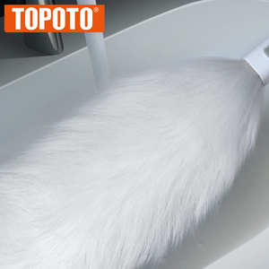 TOPOTO Mini brosse à <span class=keywords><strong>plumeau</strong></span> en laine domestique doux balai de nettoyage avec poignée pour dépoussiérage de voiture - Product Image 5