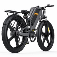Vélo de montagne électrique de 26 pouces en alliage d'aluminium, moteur arrière de 2000 W, 7 vitesses, batterie au lithium intégrée, freins à disque hydrauliques