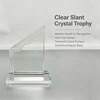 Nouvelle plaque en cristal vierge au design noble, trophée souvenir d'entreprise, récompense de reconnaissance pour cérémonie d'entreprise