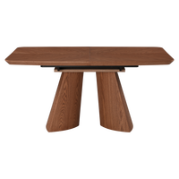 Moderner Luxus-Esstisch aus Eschenholzfurnier, oval, ausziehbar, zerlegbar (Flat Pack KD-Struktur), hohe Ladeeffizienz, B2B Großhandel China