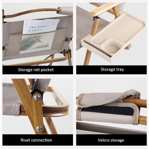 Chaise longue pliante de camping Kermit avec porte-gobelet, structure en aluminium léger pour l'extérieur - Product Image 5