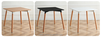 Großhandel 80*80cm Moderne Wohnzimmertische Weißer Quadratischer Couchtisch Moderner Massivholz-Esstisch