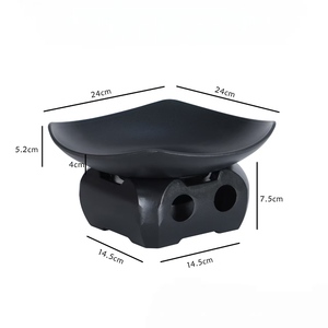 Assiette de service noire mate pour cuisinière ouverte, chauffage à l'alcool, conservation de la chaleur, plat de cuisine individuel - Product Image 4