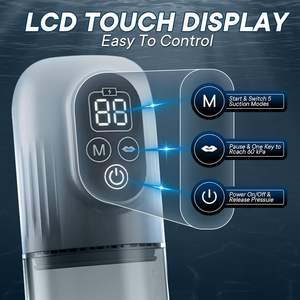 Otomatik Erkek Mastürbatörü Penis Pompası, Cep Vajinası ve 3 Penis Halkası ile, Hava Su Ekstensörü Penis Büyütücü Ereksiyon için Seks Oyuncakları - Product Image 4