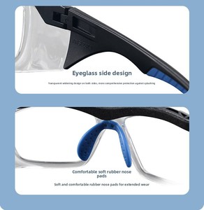 Gafas de Seguridad OEM/ODM ANSI Z87.1 Antirrayaduras y Antivaho, CE EN166 BASTO BA3167, Montura Completa, Lentes de Policarbonato, Protección Ocular - Product Image 3