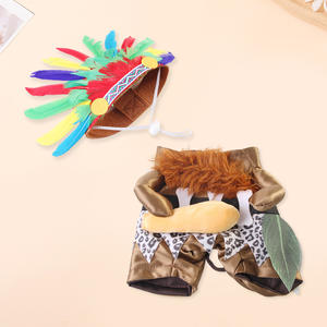 Nouveau costume pour animaux de compagnie - Tenue de chef indien pour chats et chiens, vêtements de cosplay pour animaux de compagnie pour Halloween - Product Image 5