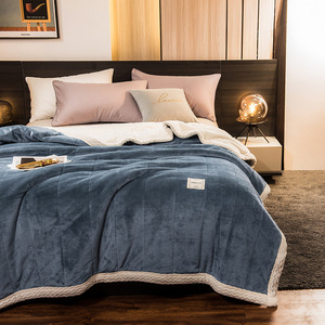 Coral Fleece Blanket Thick Warm Rectangular Solid Color Polyester Fiber Home Use <b>Bed</b> <b>Sofa</b> Air Conditioner Single Size - Product Image 2