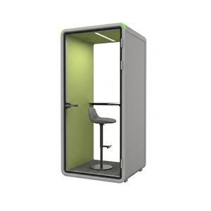 Cabine de bureau acoustique insonorisée pour petite entreprise avec tabouret réglable - Product Image 1