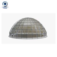 Prima bâtiments à structure en acier Durable haut de gamme cadre spatial toit en verre lucarne dômes de mosquée en métal preuve de véranda