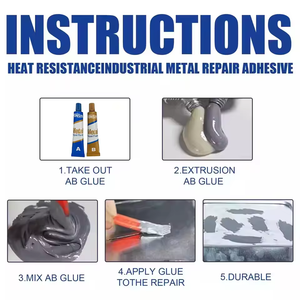 Kim loại keo, 1.76oz 2 phần <span class=keywords><strong>Epoxy</strong></span> AB keo nhiệm vụ nặng nề hàn keo mạnh nhất tất cả các mục đích sửa chữa cho kim loại nhựa thép gốm sứ - Product Image 4