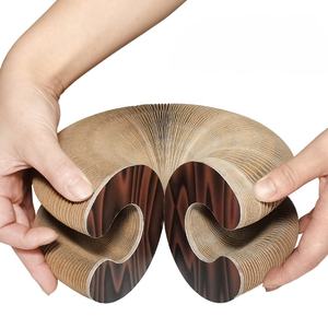 Hiện đại Giấy gợn sóng mèo ban đầu với chuông-mài Claw leo khung giáng sinh vật nuôi đồ chơi đó là chống xước - Product Image 1