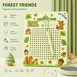 Tablette <span class=keywords><strong>de</strong></span> <span class=keywords><strong>dessin</strong></span> magnétique créative avec <span class=keywords><strong>animaux</strong></span> <span class=keywords><strong>de</strong></span> la ferme, stylet à bille en acier, jouets éducatifs sensoriels Montessori pour tout-petits - Product Image 5