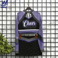 Costumes de danse et de cheerleading à sublimation par transfert thermique, designs sexy pour pom-pom girls, uniformes de cheerleading tendance, vente en gros d'uniformes de cheerleading