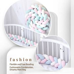 Barrière <span class=keywords><strong>de</strong></span> <span class=keywords><strong>lit</strong></span> tressée pour tout-petits, coussin <span class=keywords><strong>de</strong></span> protection pour berceau, oreiller noué en peluche douce, décoration <span class=keywords><strong>de</strong></span> chambre d'enfant, barrière <span class=keywords><strong>de</strong></span> sécurité pour nourrissons et nouveau-nés, blanc - Product Image 6