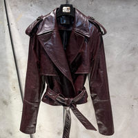 Nouveautés - Vestes pour femmes en cuir d'agneau véritable, vestes en cuir pleine fleur vintage