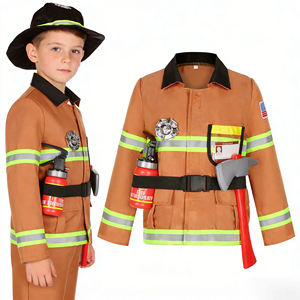 Costume de <span class=keywords><strong>pompier</strong></span> pour enfants, 4 pièces, avec accessoires jouets, <span class=keywords><strong>tenue</strong></span> de jeu de rôle de <span class=keywords><strong>pompier</strong></span>, vêtements de déguisement pour enfants - Product Image 2