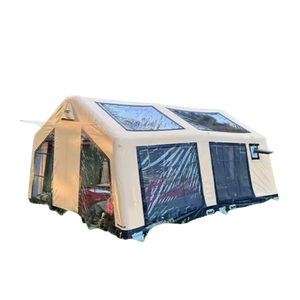 Tente de camping gonflable de luxe grande capacité 1 pièce 1 salon 4 puits de lumière en TPU et port pour poêle Chauffage d'hiver Camping en plein air OEM/ODM ISO9001 - Product Image 1