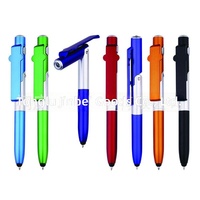 Stylo LED pliable et rotatif avec logo personnalisé, stylet capacitif tactile, support de téléphone lumineux, corps en plastique, pour usage de bureau et papeterie