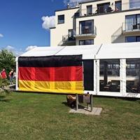 Carpa con Estructura en A de 6 m de Ancho, Toldo Exterior en Forma de A para Bodas, Recepciones, Eventos y Alquiler Comercial