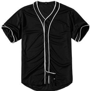 Maillot de baseball vintage noir vierge pour homme, broderie personnalisée durable, style hip-hop et culture urbaine, pour softball - Product Image 1