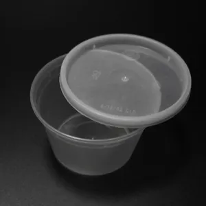 Small Empty Clear Round Containers Disposable Plastic Container