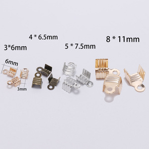 Clip en cuir pour cordon, couleurs assorties, boucle en fer plaqué pour la fabrication de bracelets, accessoires de bijouterie - Product Image 2