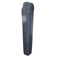 Pantalon évasé en denim respirant style rétro vieilli pour femme, coupe bootcut, streetwear décontracté, jean uni