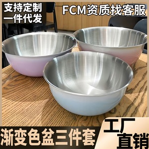 ชามผสมสแตนเลสสีไล่ระดับ 1000 มล. ป้องกันสนิม สำหรับทำเบเกอรี่ สลัด ตีไข่ ใช้ในครัวเรือน - Product Image 5