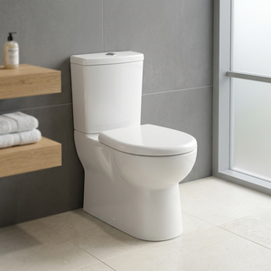 Premium Two Piece White Designer WC Concealed Tank Dual Flush Toilet P Trap Hotel Villa Bathrooms S Trap Water Closet - Product Image 2