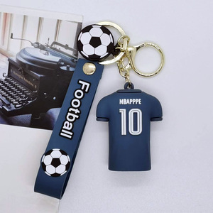Bảy Messes phim hoạt hình Keychain PVC bóng đá Sao Jersey Mặt dây chuyền xe nhỏ móc khóa cho bán buôn quà tặng nhỏ - Product Image 6