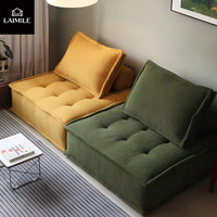 Canapé modulaire en tissu capitonné, fauteuil paresseux d'angle, pouf coussiné pour salon, appartement, hôtel
