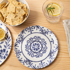 Indigo Floral High-End Melamine <b>Dinnerware</b> <b>Sets</b> for Weddings - Product Image 3