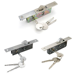 कारखाना लॉक आयरन बॉडी आयरन पैनल सिंगल या डबल साइड मोटिज़ एल्यूमीनियम दरवाजा लॉक छोटे स्लाइडिंग दरवाजा हुक लॉक - Product Image 1