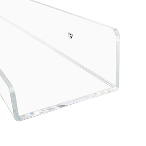 Mensola da <span class=keywords><strong>esposizione</strong></span> in acrilico smerigliato trasparente per bagno galleggiante con montaggio a parete - Product Image 5