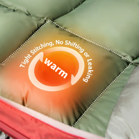 Sac de couchage unisexe pour adultes, 2 saisons, respirant, type enveloppe, en nylon, rembourré de duvet de canard, super long