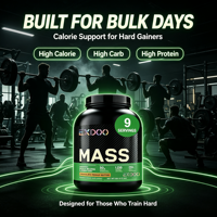Protéine de Lactosérum Personnalisable Hyper Mass Gainer Max, Poudre Isolat Protéiné pour Prise de Masse Musculaire, Boisson Protéinée 50g+ Protéines Pures et Naturelles