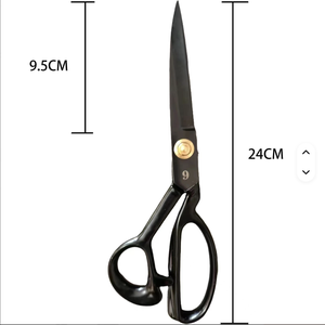 Clothing Household Tailor <b>Scissors</b> Large Long Carbon Steel Smooth 8-12 Inch Black Pro WKC-K-1 Professional Grade Designed for Pr - Product Image 3