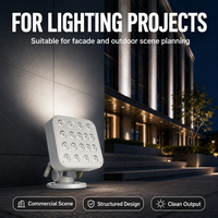 COB LED Flood 36x2W RGBW 4-in-1 IP66 AC Warm White CRI Tinggi 90 Energy Star Lampu Sorot Dinding Arsitektural Luar Ruangan untuk Fasad Bangunan