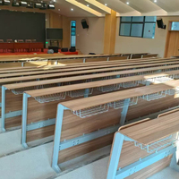 Chaises de conférence multimédia modernes en contreplaqué de haute qualité, tables et chaises pliantes pour salles de classe universitaires, mobilier d'auditorium