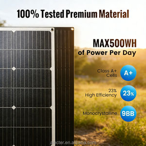 Panel Solar Flexible Ultraligero de 100W, Monocristalino, Ultrafino, 4.19lbs, IP67 Impermeable, Negro, para RV, Barco, Techo, Balcón - Product Image 4