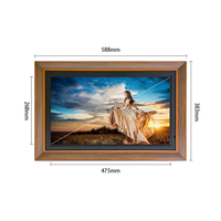 Vorteile 21,5 Zoll Holz Digitaler Bilderrahmen HD-Display Elektronischer Foto rahmen 1080P Video Musik kalender Uhr Fernbedienung
