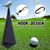 Accessoires de golf de serviette de golf multicolores en microfibre de force magnétique 40cm * 40cm utilisés pour les sacs de golf