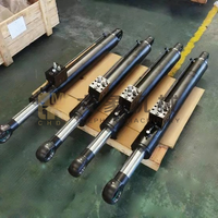 Système de bras de levage lourd pour chargeuse sur pneus, course longue, support de charge robuste, structure en acier haute résistance, montage à œil, vérin hydraulique