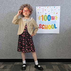 Disfraz de abuela para niños, disfraz de Halloween para actuación escolar, vestido con peluca y gafas, talla 4-8 años - Product Image 3