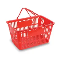 Venta al por mayor, venta al por menor, supermercado, plástico, almacenamiento manual, cestas de compras a la venta